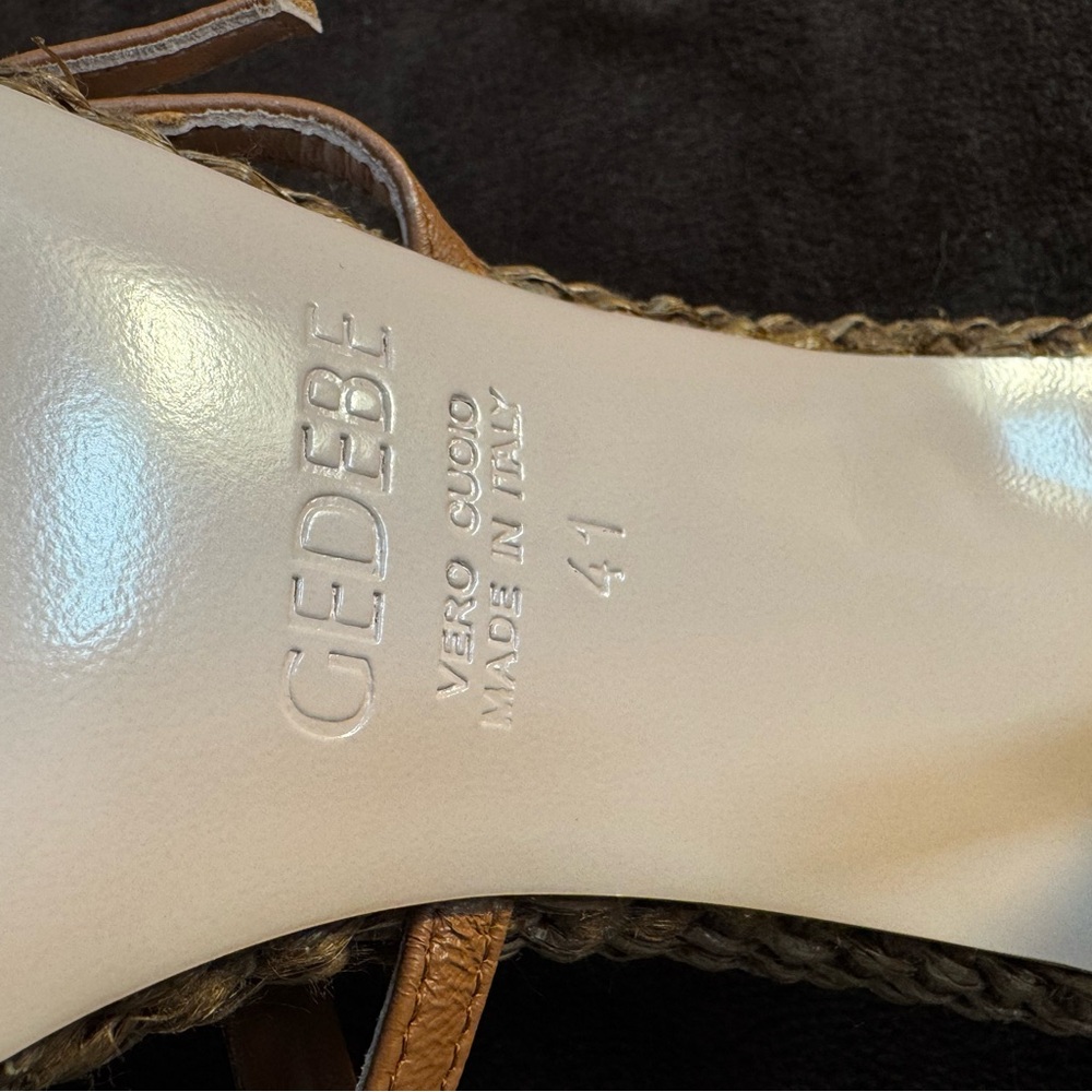 GedebeTan Women's Ragia & Leather Heels size 41/10 NWT - Picture 10 of 15